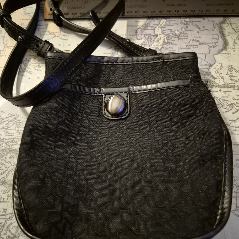 DKNY Black Textured Crossbody Bag